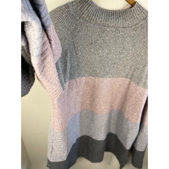 Soft and Cozy Joseph A Bank Over Sized Striped Sweater Plus Size XL Preppy Warm - Picture 3 of 6